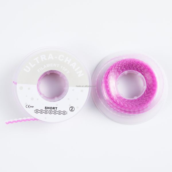 L' orthophonie élastique ligature des appareils orthopédiques bande de la chaîne transparente bleu rose