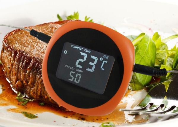 100 Meters Range Bluetooth BBQ Thermometer 115mm Probe Max Support 6 Channels