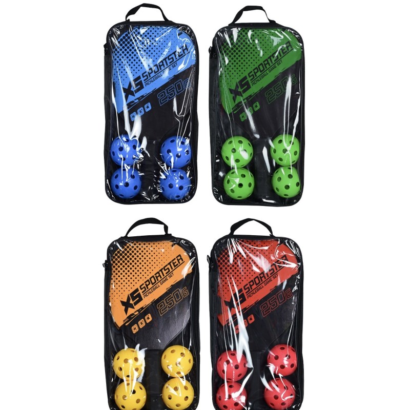 Lightweight Pickleball Paddle Set with Poplar Wood Core and 40-Hole Design for Training and Practice