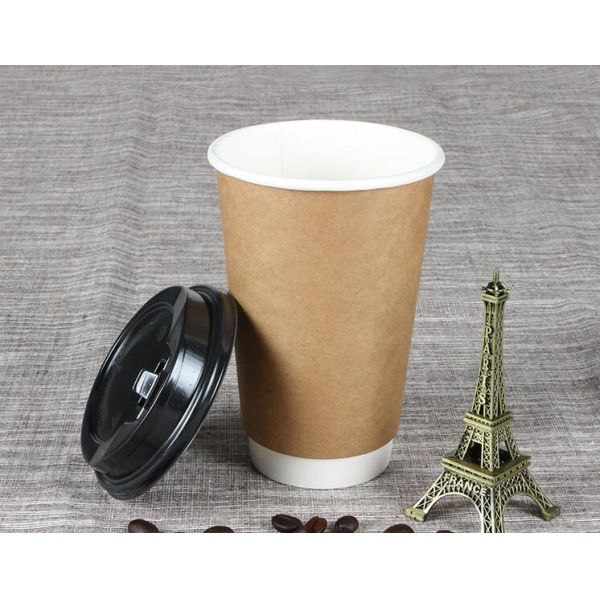 Disposable Thicken Black Coffee Lids , Safe Dome Switch Hot Drink Lids