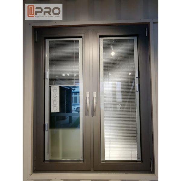 Vertical Aluminum Clad Casement Windows , Thermal Break Clear Glass Window casement sliding window casement aluminium