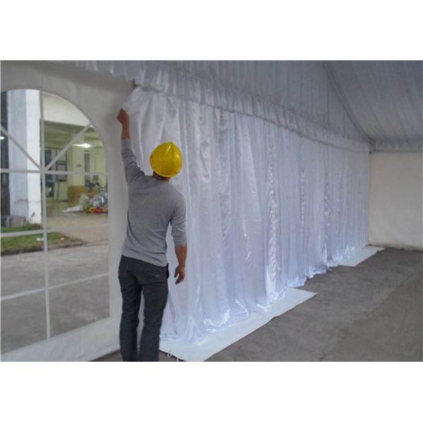 Simple White Fire Retardant Wall Outside Tent For Wedding Ceremony