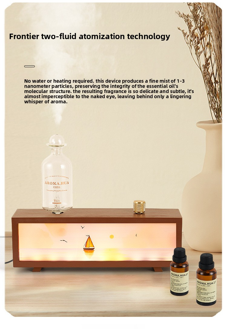 Ultra Quiet Wood Aromatherapy Diffuser Household Aroma Diffuser Machine With Night Light