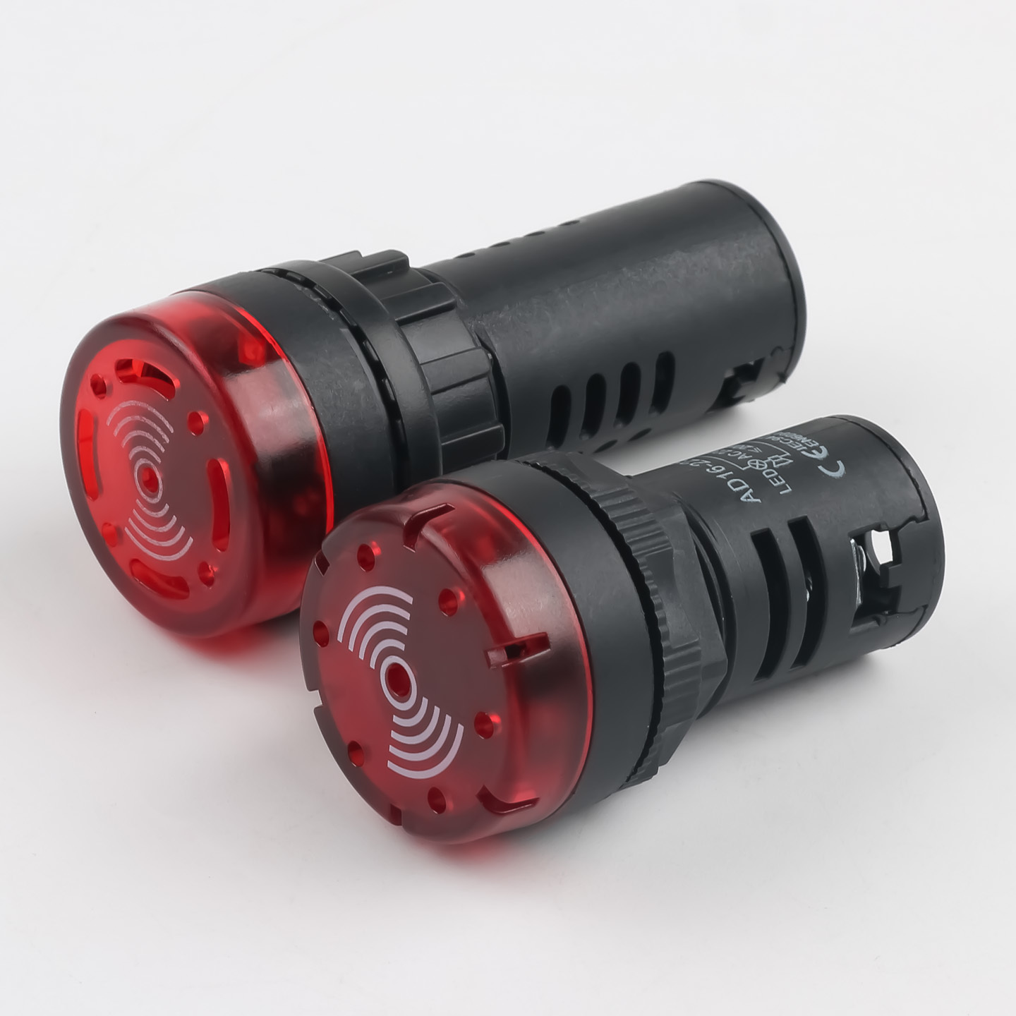 AD16-22SM Plastic Buzzer AC/DC LED Case Cabinet Small Alarm Flashing DC/AC
