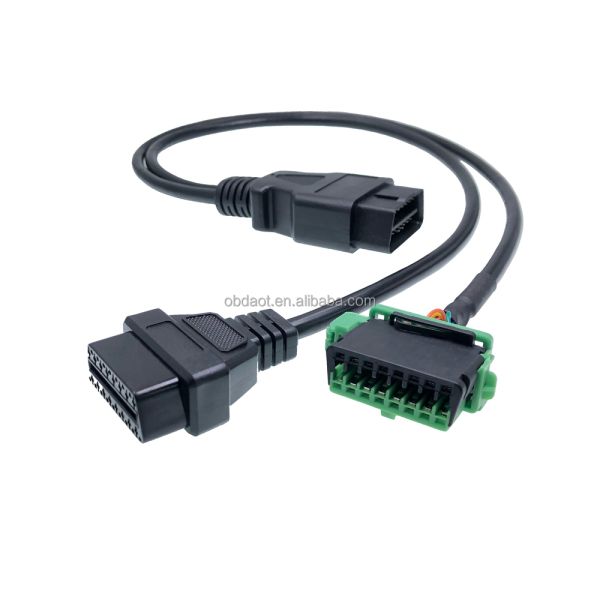 OBD2 OBDII Y Cable 16 Pin Male to Female Splitter Extension for PSA Car Diagnosis Extension
