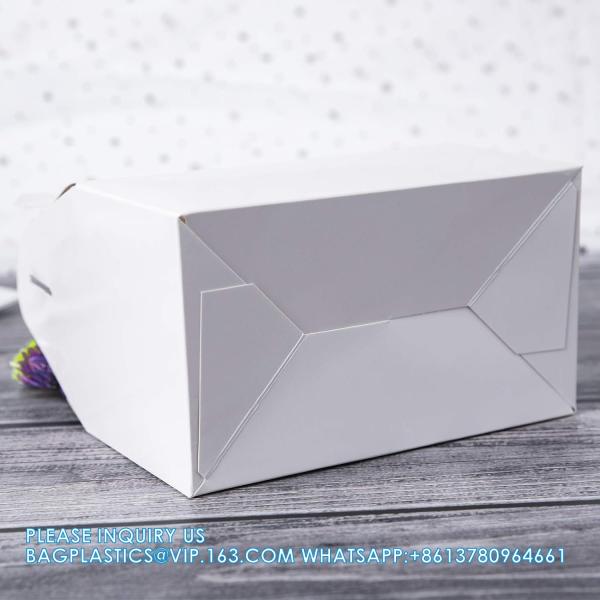 White Treat Boxes, Party Favor Boxes Gable Boxes Gift Boxes For Kids' Birthday Party, Wedding, Baby Shower, With Tag