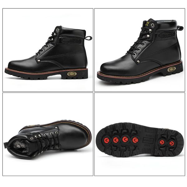 Безопасные ботинки с стальной крышкой на ногах и стальной средней подошвой
