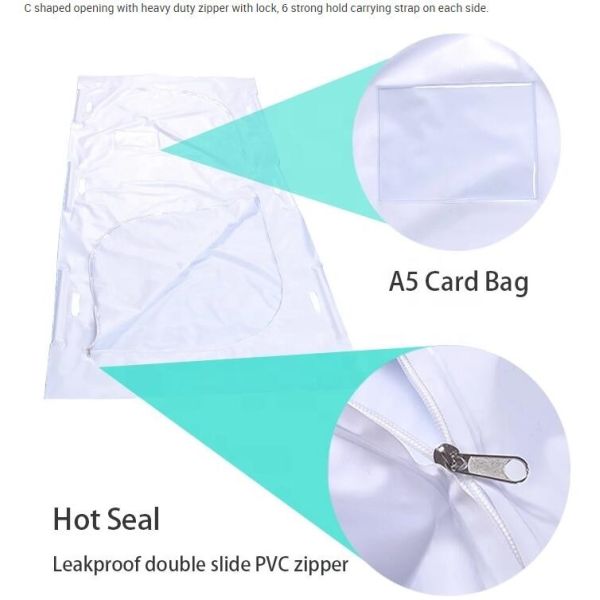 Heavy Duty Medical Funeral Biodegradable PVC Corpse Dead Body Bag For Cadaver, Virus Infected Patient Black Body Mortuar