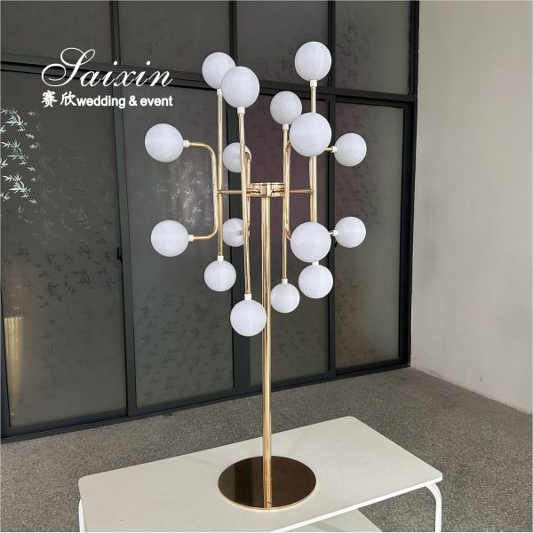 Saixin Custom Wedding LED Light Ball Lamp Decoration Metal Wedding Centerpiece Stand (Сайксин на заказ свадебная светодиодная лампа с шариковой лампой)