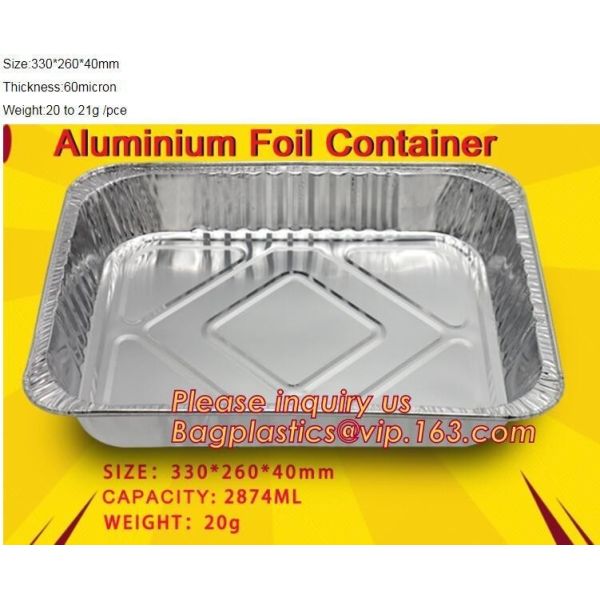 Well Selling Catering Tray Fast Food Disposable Foil Container Aluminum Foil Container Aluminum Container BAGEASE PACKAG