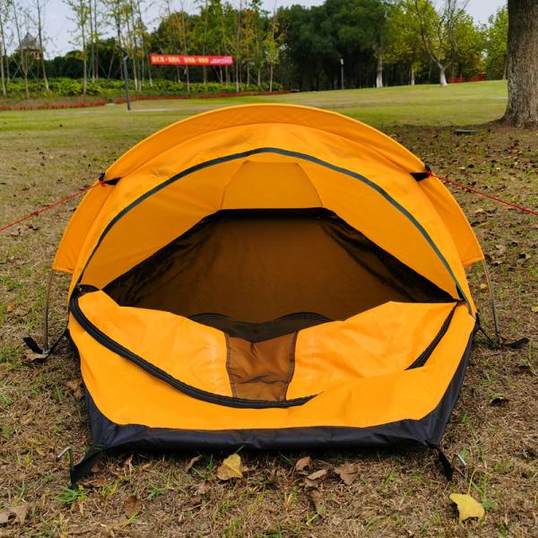 One Person Backpacking Tent Ultralight Army Green Bivy Sack Camping Tent