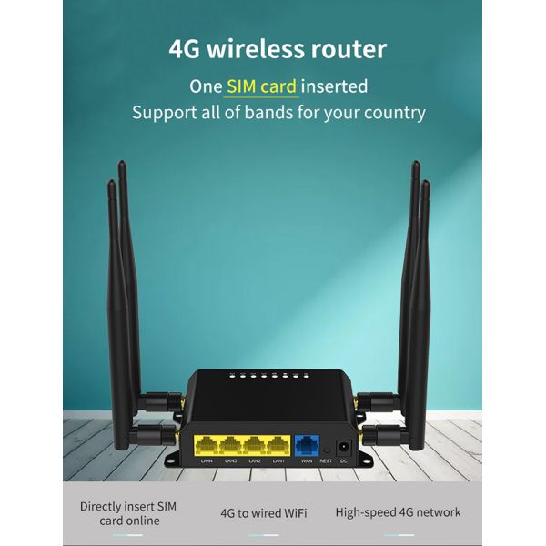 X10 1000mW High Power 4G LTE WiFi Router With US Sim Card 5dBi Antenna USB