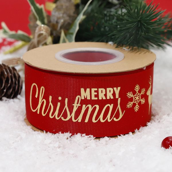Cinturón de Navidad impreso en papel de oro Cinturón de Navidad personalizado rojo