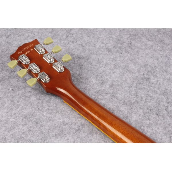 Custom 50th Anniversary LP Reissue electric guitar,Aged Vintage Cherry Sunburst tiger flame musical guitar free shipping