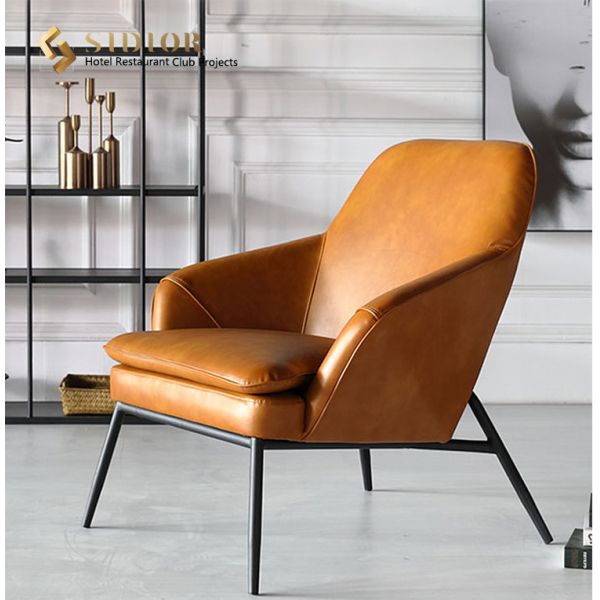 Morder Leather Chair, Comfortable Leather Chair, Leather Relaxing Chair, Living Room Lounge Chair, High Density Foam