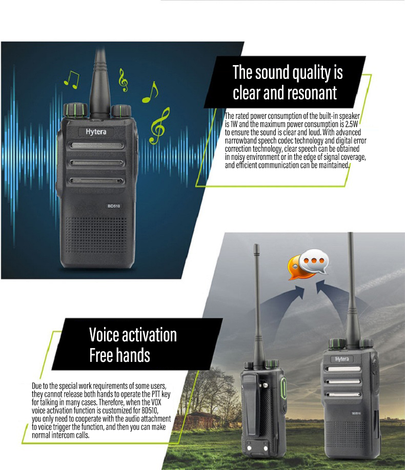0-5 км ручной MSTAR Walkie Talkie BD510 Бизнес DMR портативное двухстороннее радио UHF 400-470MHZ