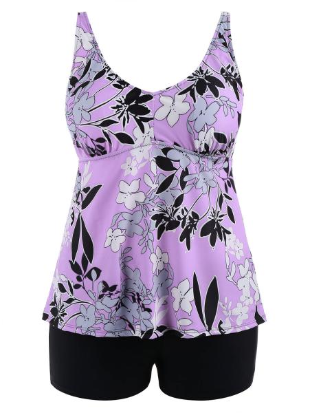 2018 New Plus Size One piece Swimsuit Floral Print Swimsuit Women Push up with