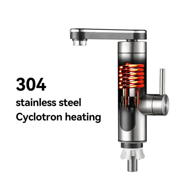 Touch Button Control Instant Electric Water Heater 304 Stainless Steel Deck Mounted