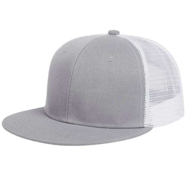 Blank Plain 6 Panel Trucker Cap Custom Flat Mesh Trucker Hat