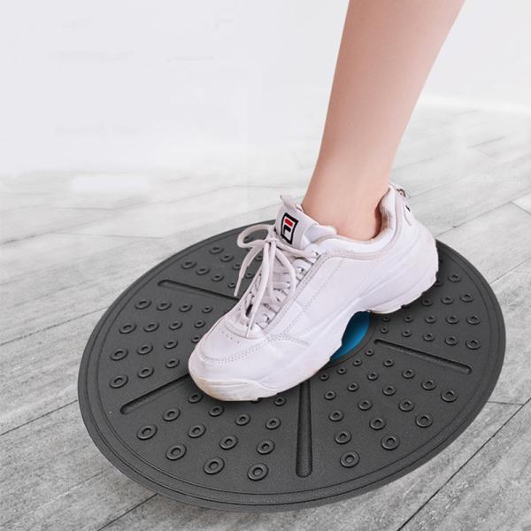 BSCI Factory Custom Logo 36cm Fitness Plastic Wobble Trainer Balance Board for Body Exercise