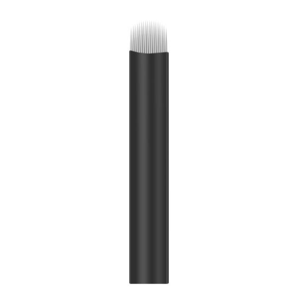 Uncut skin wild line eyebrow needles 0.18 needle silk black skin U-shaped arc 18 needles