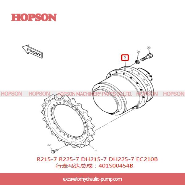 Costume PC60 SK60 SH60 E70B d'entraînement de  Excavator Travel Motor Final