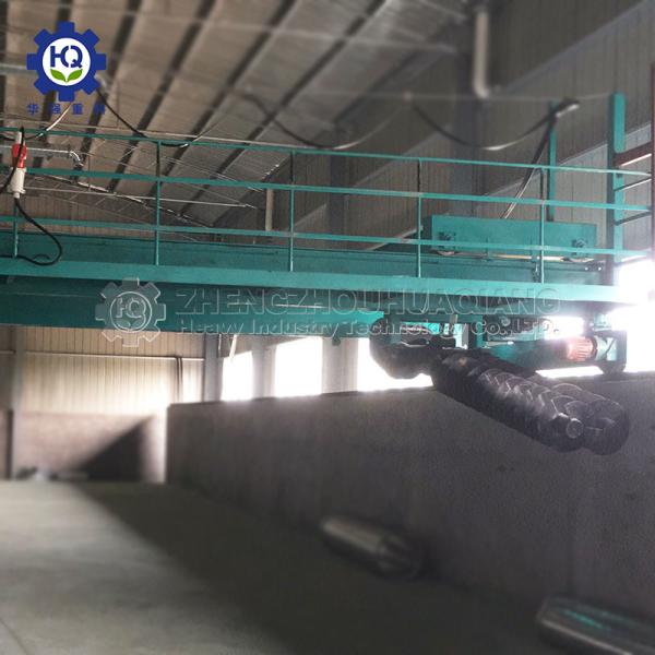 12 Meters 2.5M High 15kw Width Double Screw Organic Fertilizer Compost Turning Machine