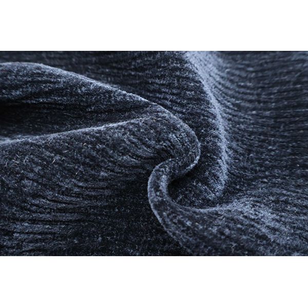 Vertical Wavy Texture / Undulating Wave Texture Chenille Fabric For Sofa