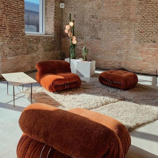 Modern Nordic Luxury Velvet Fabric Living Accent Sofa Chair Cashmere Fabric Italian Design Leisure Lounge Sofa Set