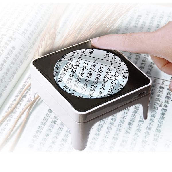 Amazon K9 Glass Portable Desktop 72mm Diameter LED Handheld LED Magnifier