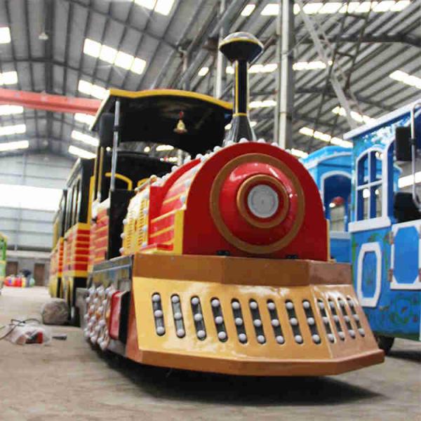 Miniature Tourist Train Rides , Family Train Ride Hydraulic Brake