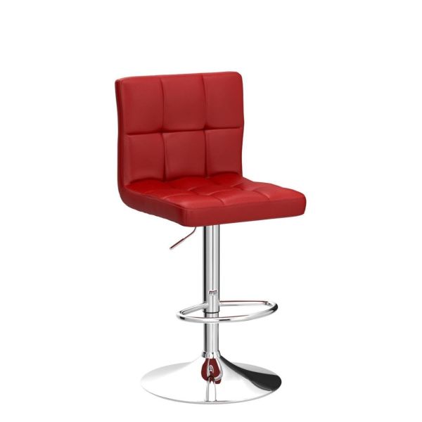 Modern Bar Furniture ALINUNU Swivel PU Leather Chair for Adjustable Height Barstools