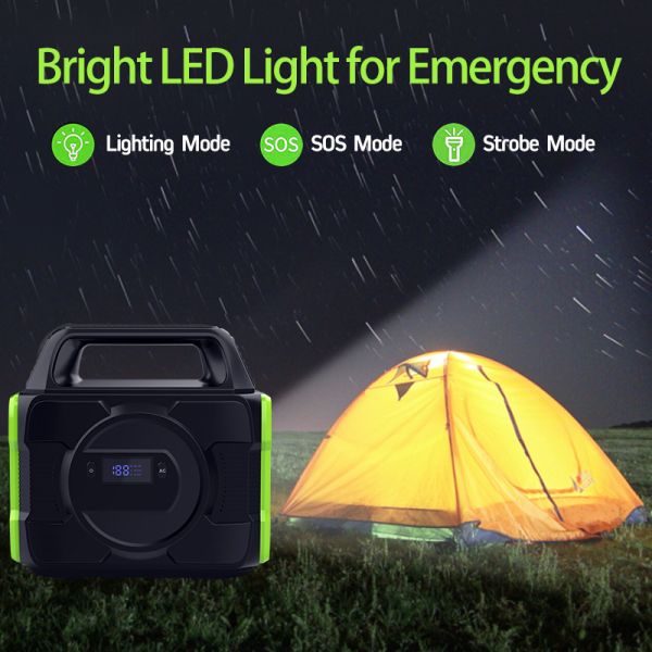 AC Outlet Portable Electric Power Station 300W For Camping Travel Hunting