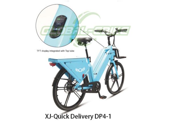 Green Blue Alloy Frame Cargo EBike 25KM/H, Bike Elétrico Com Cargo Carrier