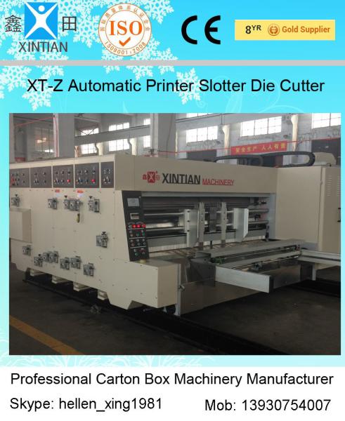 380V Stable Carton Packing Machine With Die Cutter / Corrugated Case Flexo Printer 380V Stable