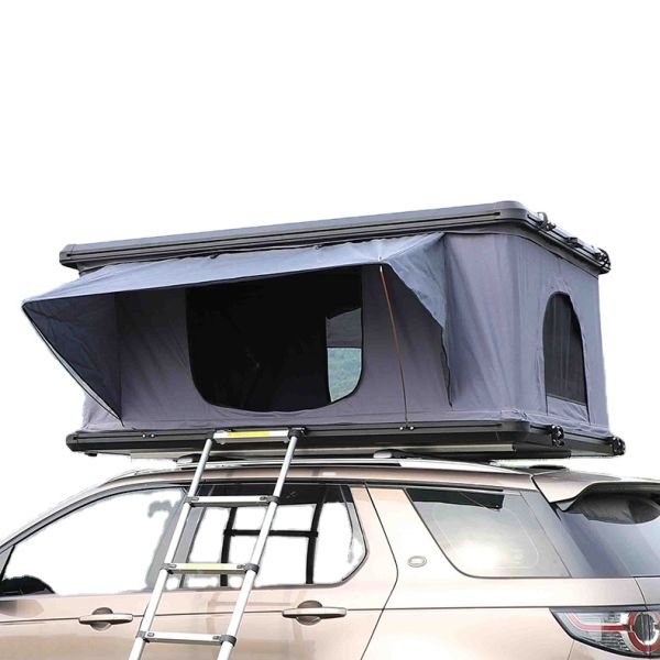 4WD Waterproof Aluminum Car Roof Tent 3-Person Pop-Top Roof for Off-Road Camping 4x4 Hard Shell with Ladder Accessory