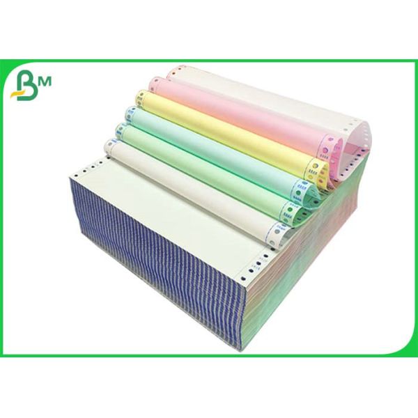 White Blue 55gsm Blank Carbonless Paper Rolls Or Sheets  For Receipt Printing