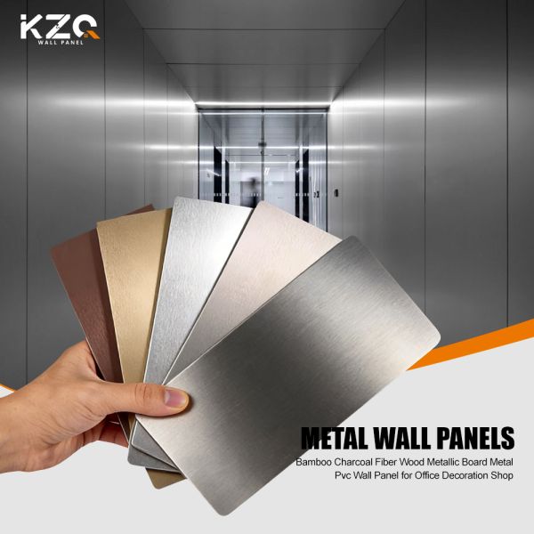 Customized Metal Interior Wall Panel For Indoor Decoration Bamboo Charcoal Wood Veneer