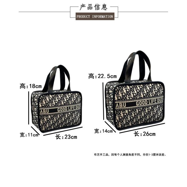 Amazon Cotton Fabric With Lining 210D Makeup Storage Case для путешествий