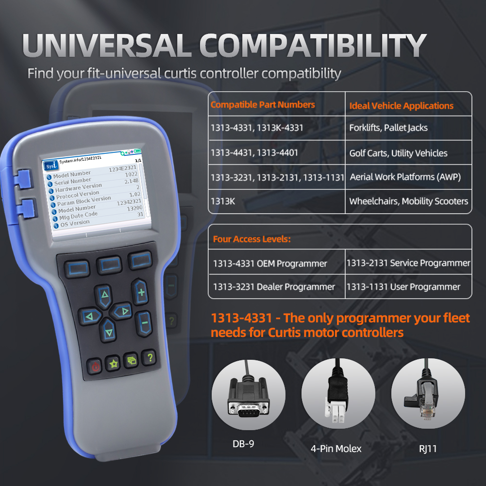 Find similar icon Construction Machinery Parts Aftermarket 1313-4431Handheld Programmer Diagnostic Tool for Curtis Controller