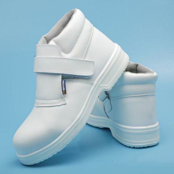 Zapatos de seguridad para enfermeras con dedos de acero Anti destrozos Botas planas medias y superiores Unisex