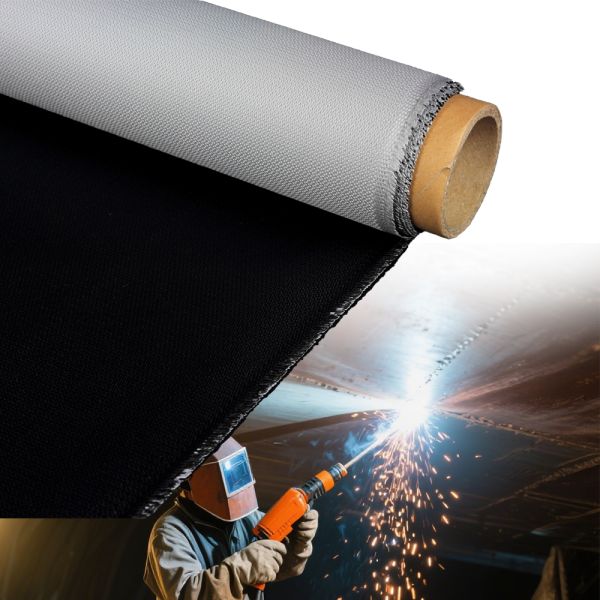 High Strength Heat Resistant PU Coated Fiberglass Fabric with Double Side Coating for Thermal Jacket Reinforcement