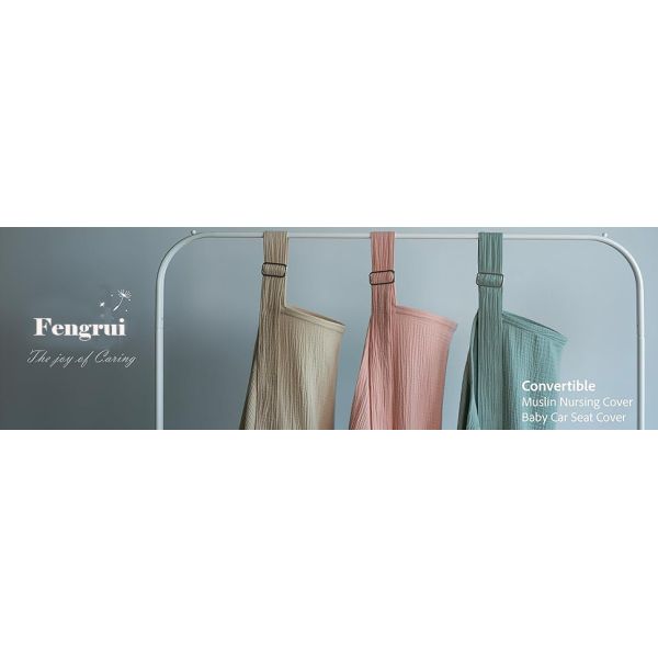 Couverture d'allaitement en mousseline 5-en-1 pour l'allaitement et la protection du siège auto