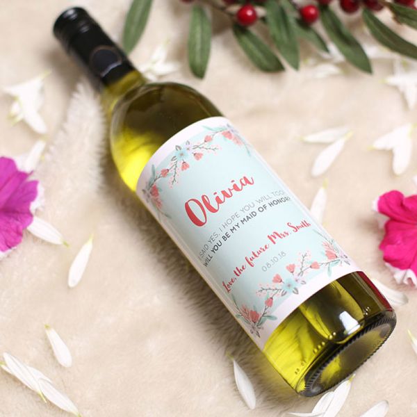 SGS Personalised Removable Fruit Wine Bottle Sticker Labels Printing
