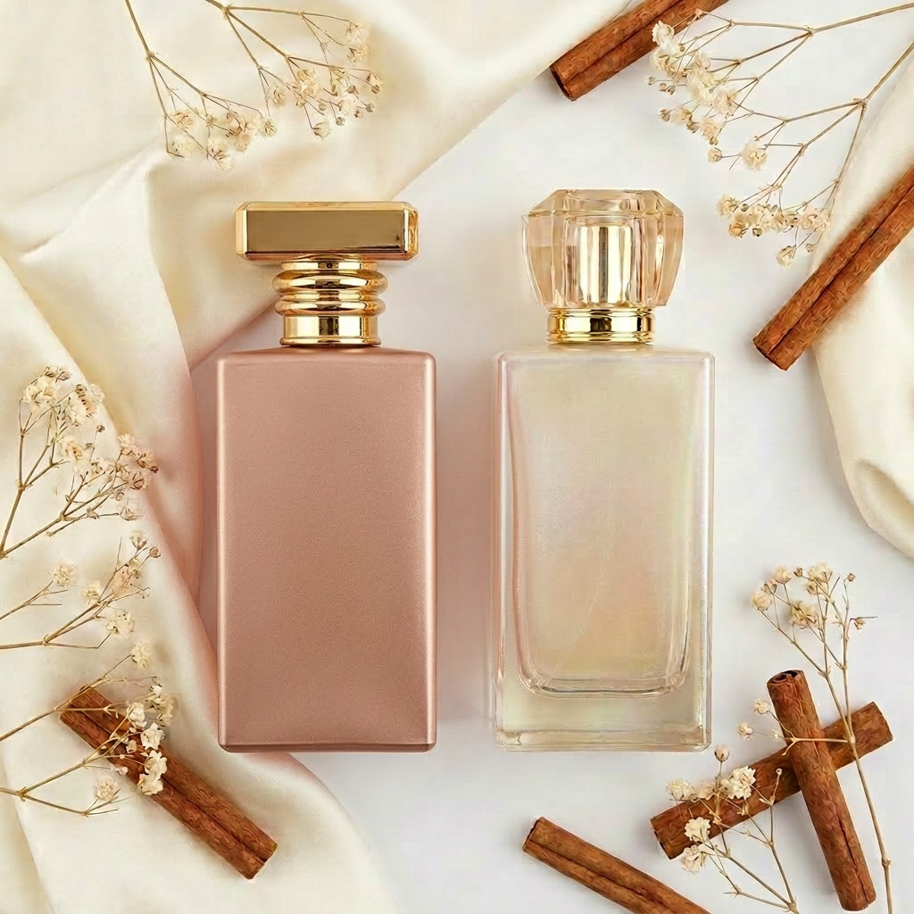 Empty Glass Perfume Bottles 85ml Rectangle Spray Crimp Neck