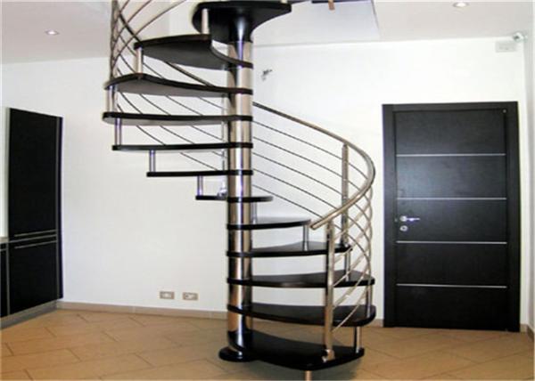 Modern Prefinished Custom Spiral Staircase With Rubber Wood Tread , Ease Of Construction