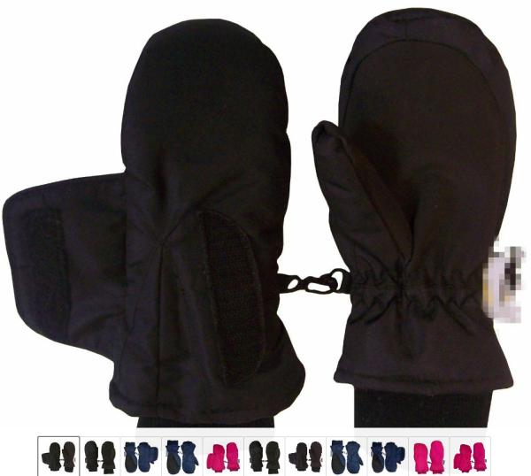 waterproof winter children mittens outdoor mittens  snow mittens mountain gloves black color  polyester fabric