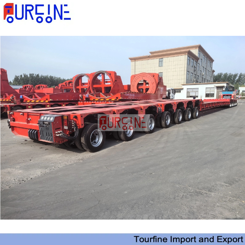 70 Ton 7 Axle Low Bed Semi Trailer Heavy Duty for Mining Construction