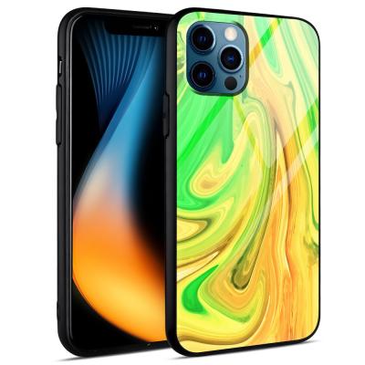 Glass Marble Phone Case Scratch Proof Soft Bumper Half Wrapped For Iphone
