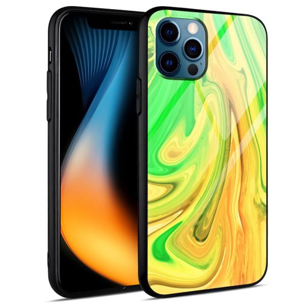 Glass Marble Phone Case Scratch Proof Soft Bumper Half Wrapped For Iphone